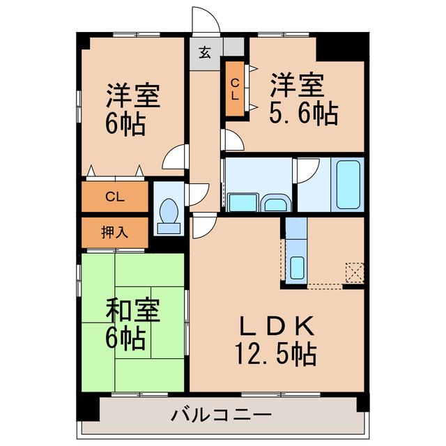 GRANVILLE(3LDK/3階)の間取り写真