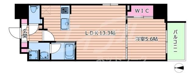 DIMUS北浜(1LDK/8階)の間取り写真