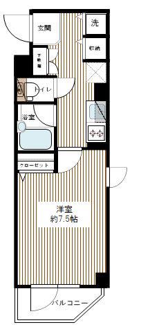 RISESTAGE MAGOME(1K/2階)の間取り写真