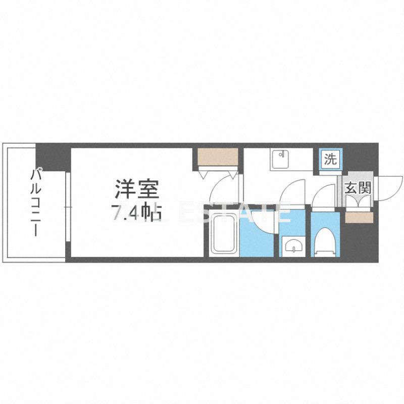 LA DOUCEUR荒本(1K/4階)の間取り写真