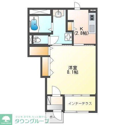 ISEYA(1K/1階)の間取り写真