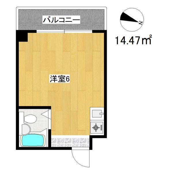 ジオナ柴島I(1K/4階)の間取り写真