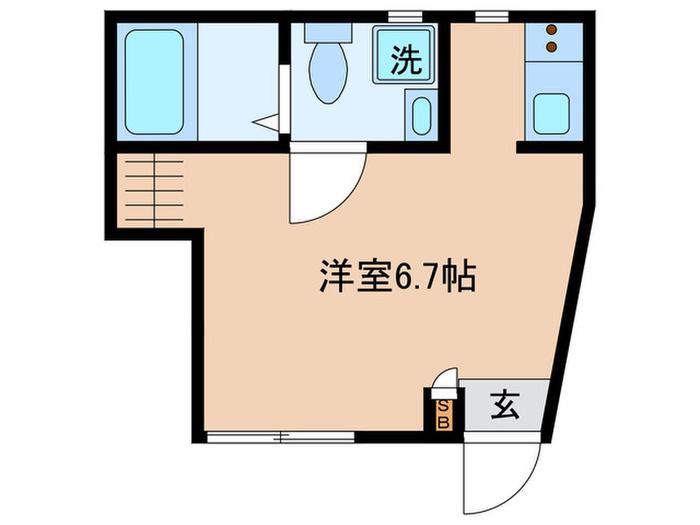 N-SQUARE(ワンルーム/1階)の間取り写真