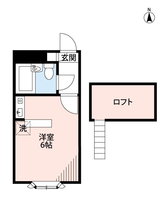 ベルピア常盤平11-1(ワンルーム/1階)の間取り写真