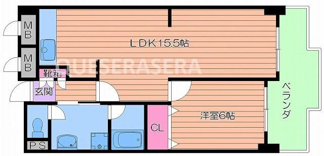 クレアコート(1LDK/2階)の間取り写真