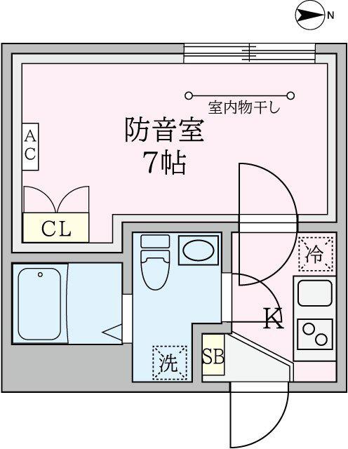ラシクラス練馬プルミエ(1K/2階)の間取り写真