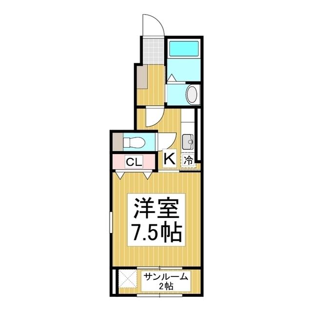タウンコート田町(1K/1階)の間取り写真