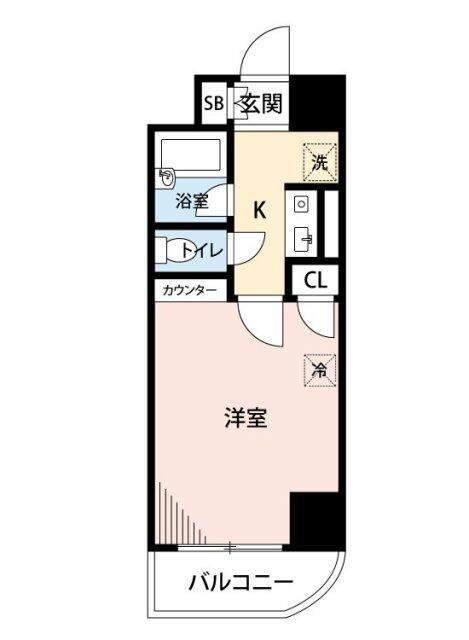 マイナビSTAYミライエ葛西(1K/6階)の間取り写真
