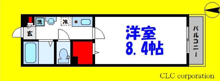 カーサコンフェスタ(1K/1階)の間取り写真