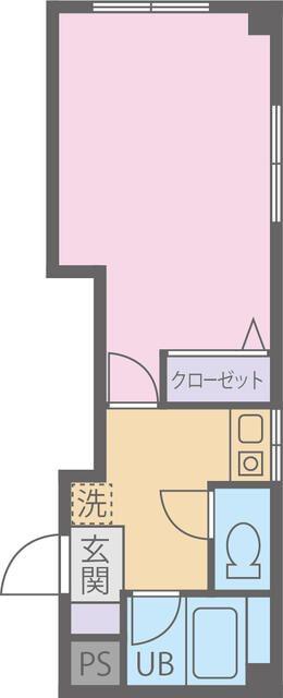 グラメリア(1K/2階)の間取り写真