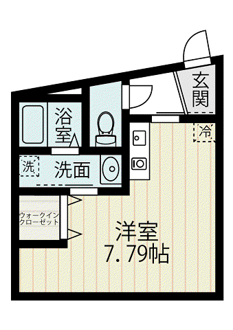 ポートパレス博多(ワンルーム/2階)の間取り写真
