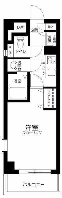 メゾン・ド・ヴィレ荻窪(1K/1階)の間取り写真