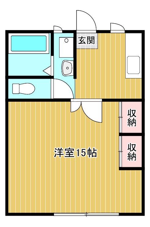 シモンエバンス(1DK/1階)の間取り写真