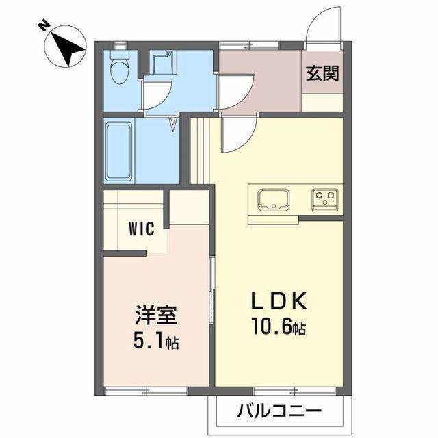 フレグランス・ハッピーTEN A(1LDK/1階)の間取り写真