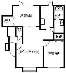ラ・フォリアA(2LDK/1階)の間取り写真