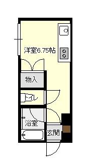 ハイツたかし(1DK/3階)の間取り写真