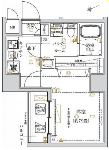 レガリス大塚(1K/6階)の間取り写真