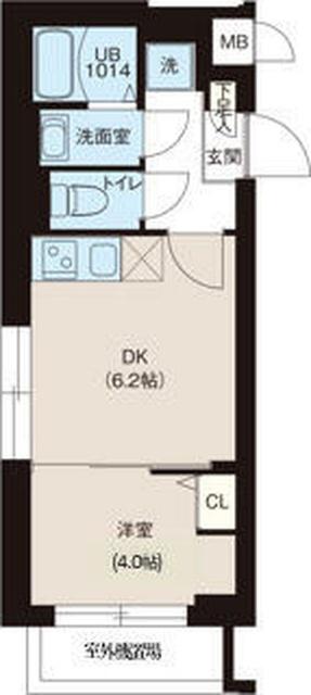 レオーネ宮崎台(1DK/1階)の間取り写真