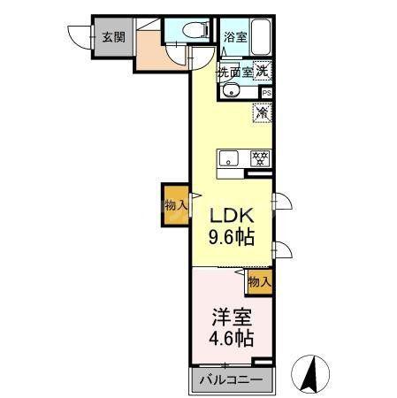 東京メトロ日比谷線 南千住駅 徒歩6分 3階建 築1年(1LDK/2階)の間取り写真