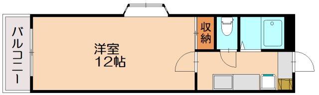 アミューズメント原町(1K/3階)の間取り写真