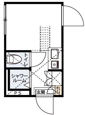 シャンピニオン高円寺(ワンルーム/1階)の間取り写真