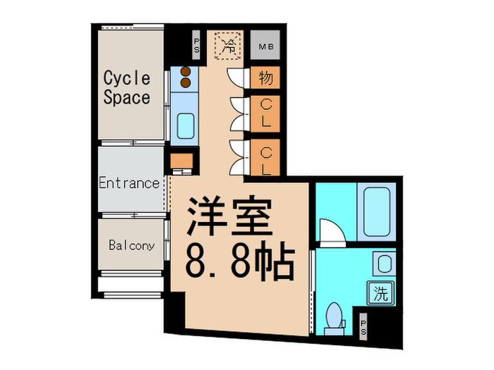 プライムガーデン駒沢大学(ワンルーム/5階)の間取り写真