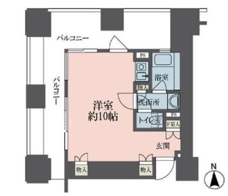 ルネ新宿御苑タワー(ワンルーム/20階)の間取り写真