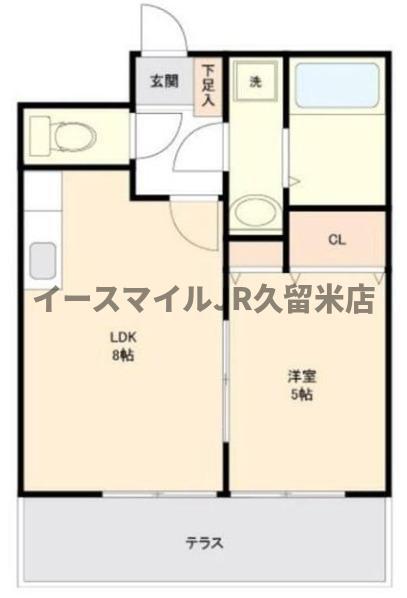 ランドベアー21II(1LDK/1階)の間取り写真