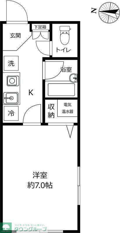 ビラクランツ(1K/2階)の間取り写真