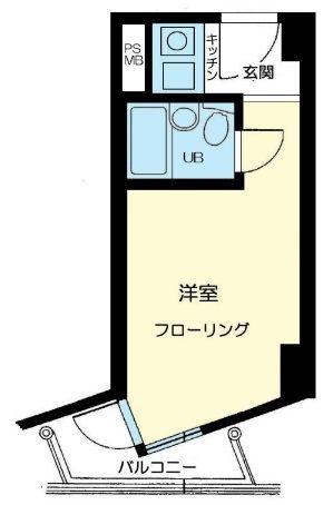 インペリアルお茶の水(1K/3階)の間取り写真