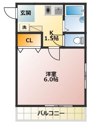 コーポ LEHUA(1K/3階)の間取り写真