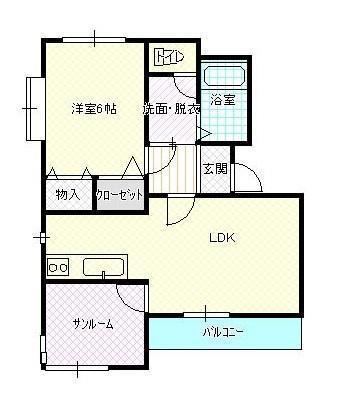 メゾフォルテ 3号館(1SLDK/1階)の間取り写真