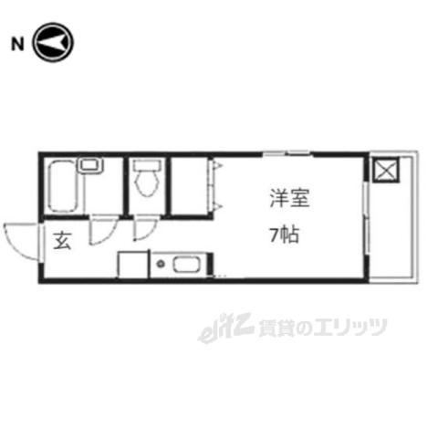 アークみささぎ(ワンルーム/4階)の間取り写真