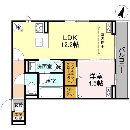浦和美園PJ II(1LDK/2階)の間取り写真