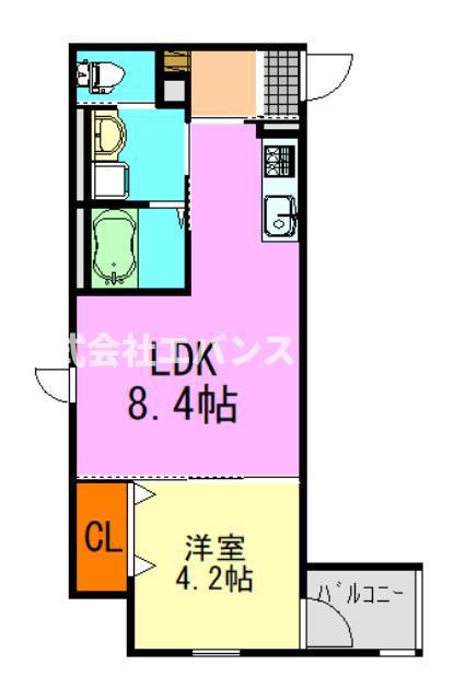 ROBOT HOME 寒川町(1LDK/3階)の間取り写真