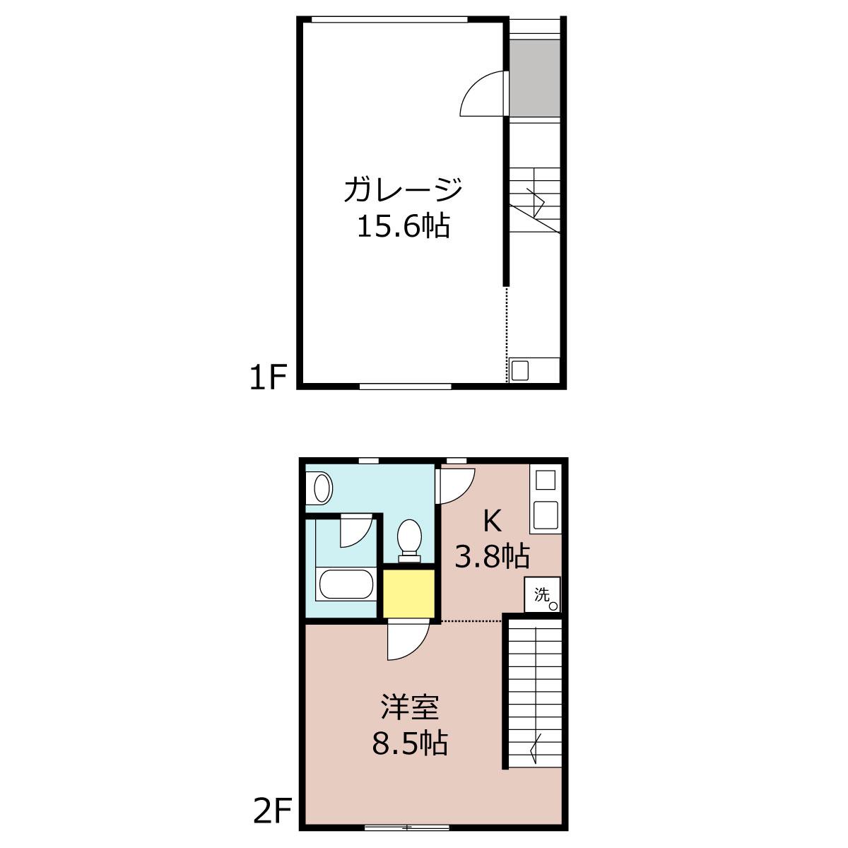 INCELL船橋習志野台WITH OUTERPLUS C棟(1K/1階)の間取り写真