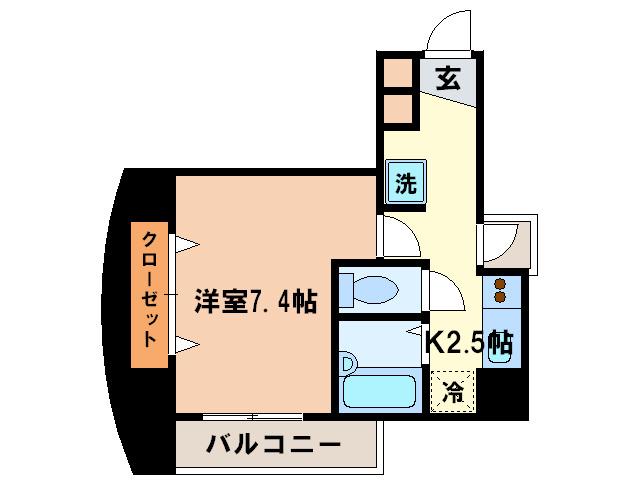 種信ビル(1K/6階)の間取り写真