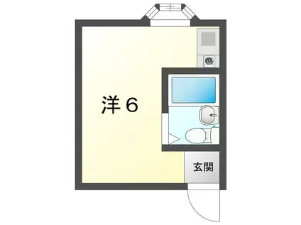 立京弐番館(ワンルーム/4階)の間取り写真