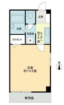 ロイヤルハウス西泉弐番館(1K/2階)の間取り写真