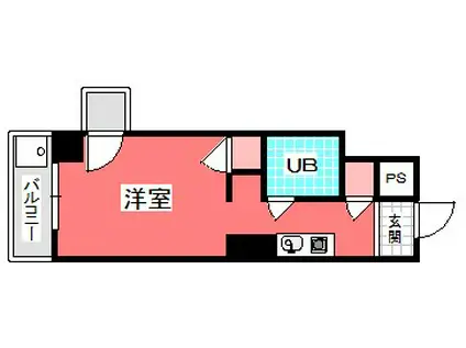 マリオン川口第2(ワンルーム/5階)の間取り写真