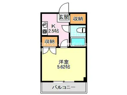 堺グランセ(1K/3階)の間取り写真