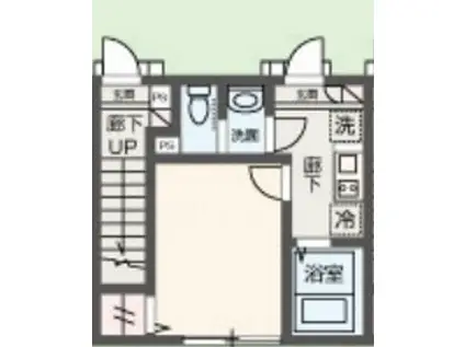 メルディア久喜東2丁目(ワンルーム/1階)の間取り写真