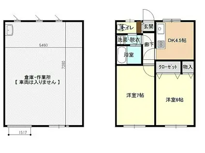 みやびハウス(2SDK/1階)の間取り写真