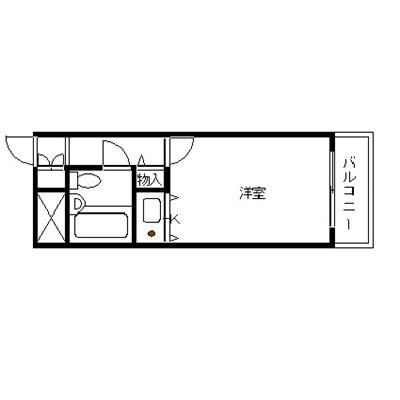 朝日プラザアーバンコア高松(ワンルーム/5階)の間取り写真