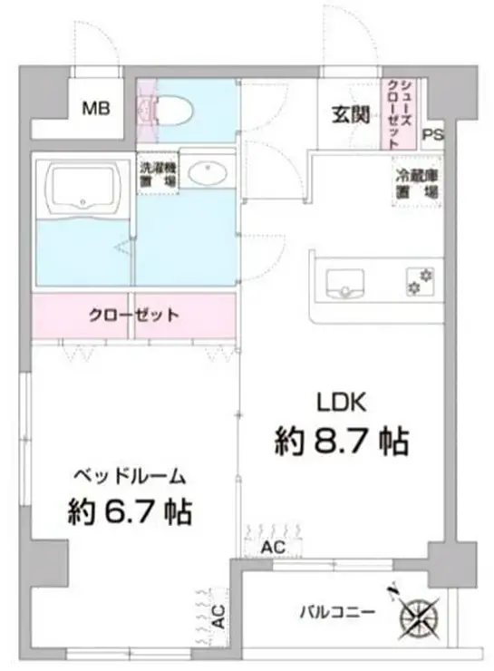 フォルトゥナ日本橋 11階階 間取り