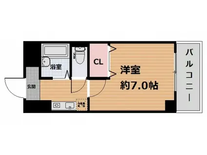 サンシーガルIII(1K/3階)の間取り写真