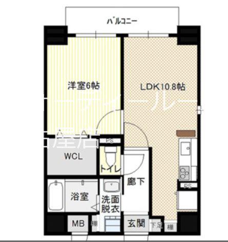 サンピアビータ(1LDK/1階)の間取り写真