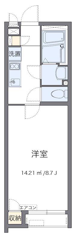 クレイノKONDOH(1K/2階)の間取り写真