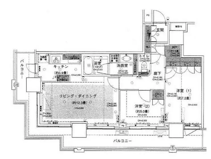 ベイクレストタワー 33階階 間取り