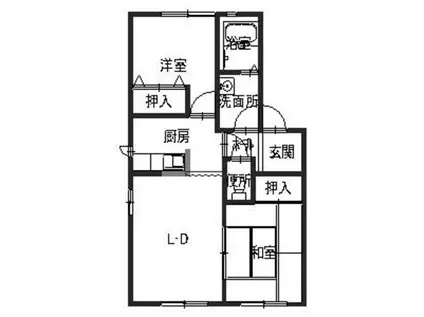 マインドハイツ辻井(2LDK/1階)の間取り写真